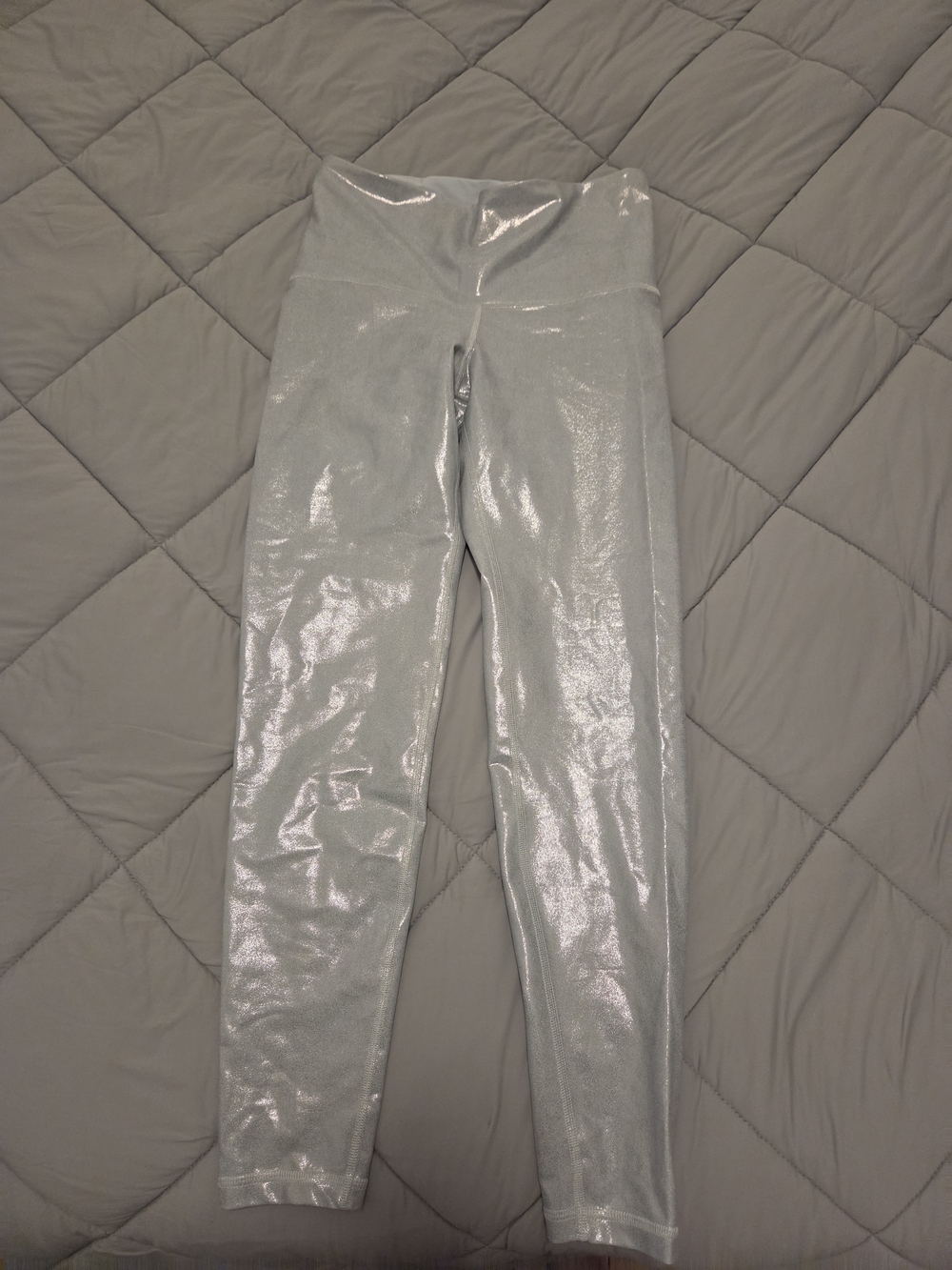 Old Navy Silver Shimmer Active Leggings